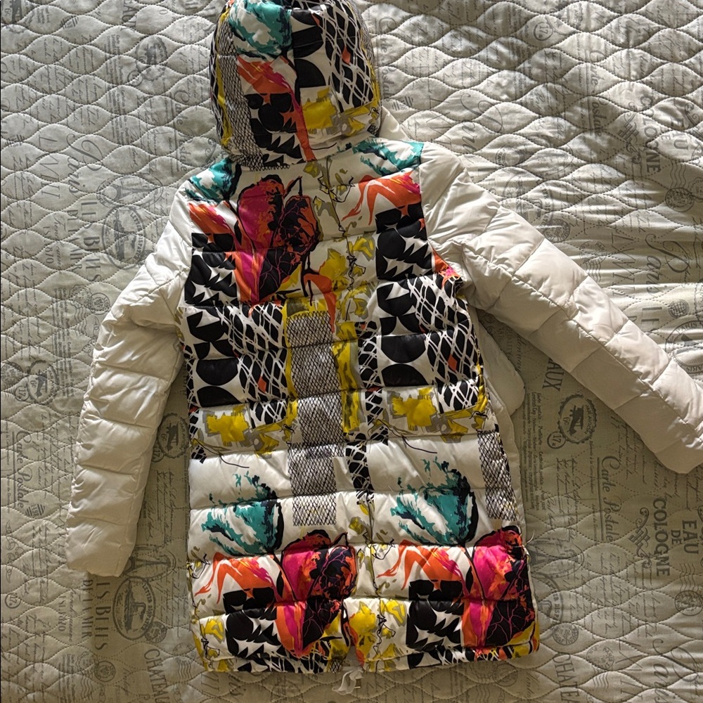 Colorful Patterned Puffer Jacket - image 4